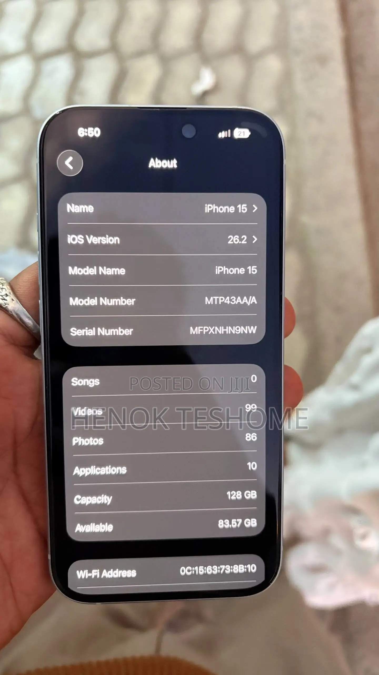 New Apple iPhone 15 128 GB White