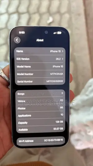 New Apple iPhone 15 128 GB White