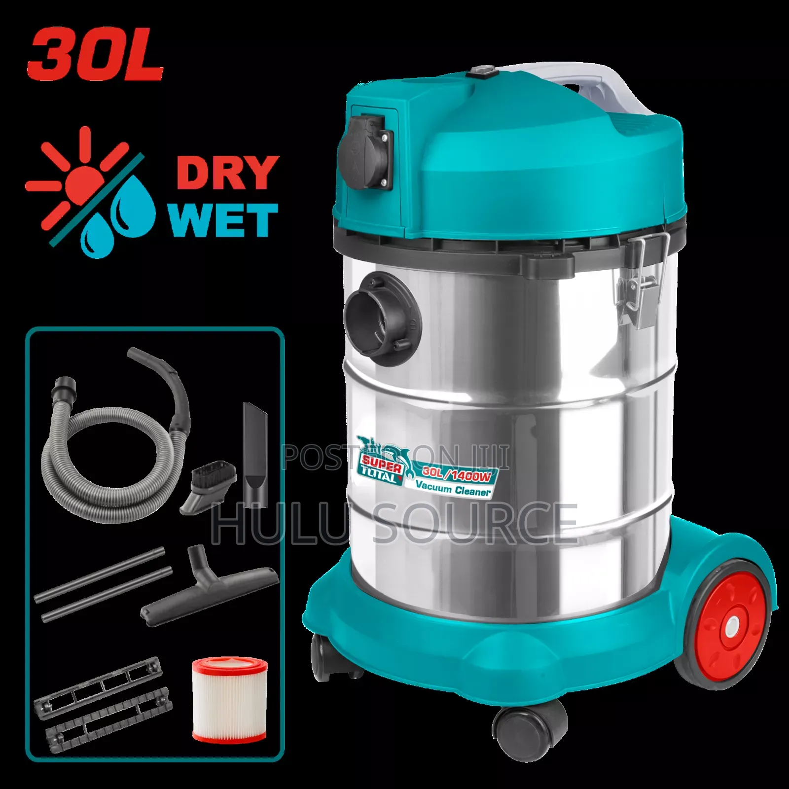 Total 30l Dry and Wet Vacuum Cleaner