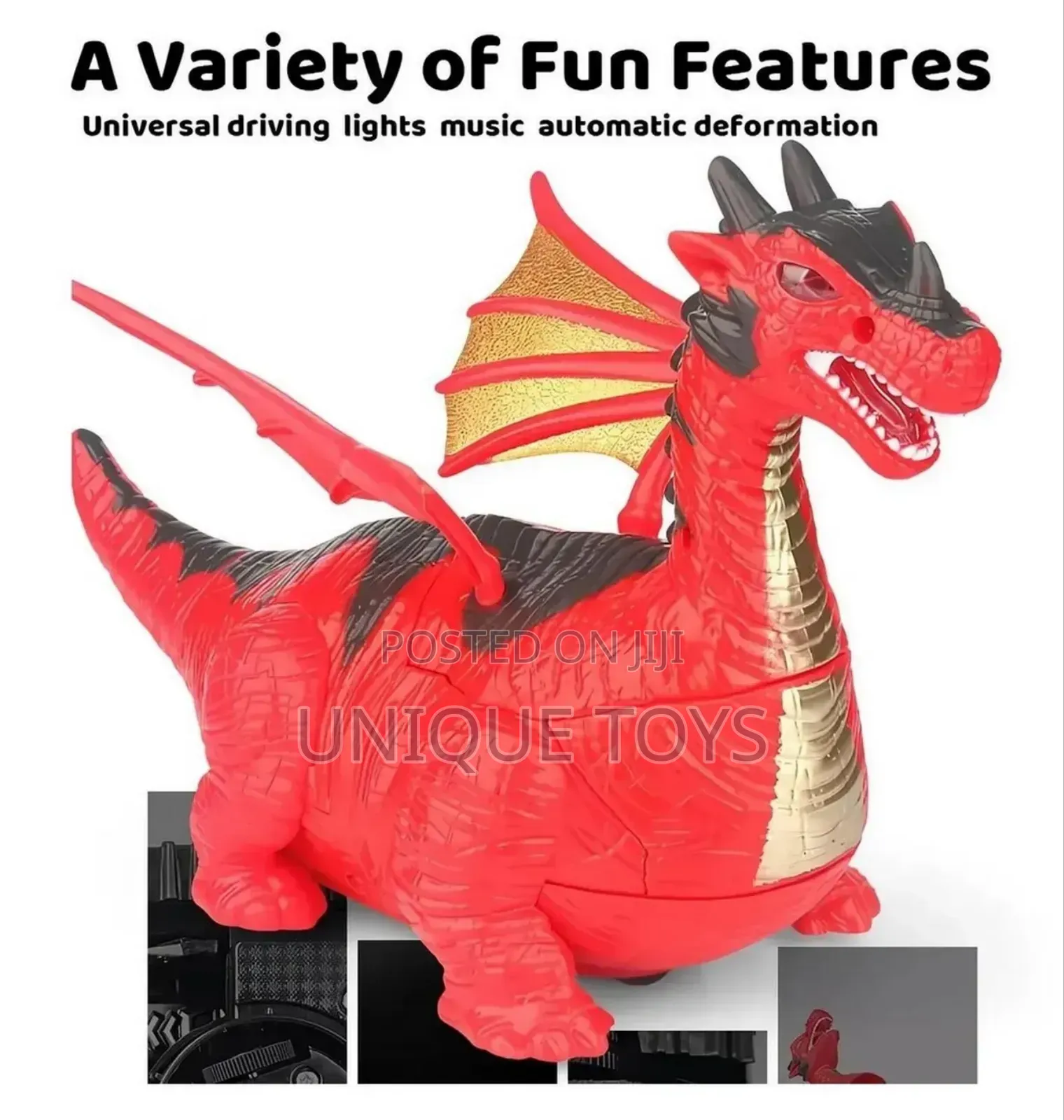 2-in-1 Spitfire Dragon Transforming Robot Toy
