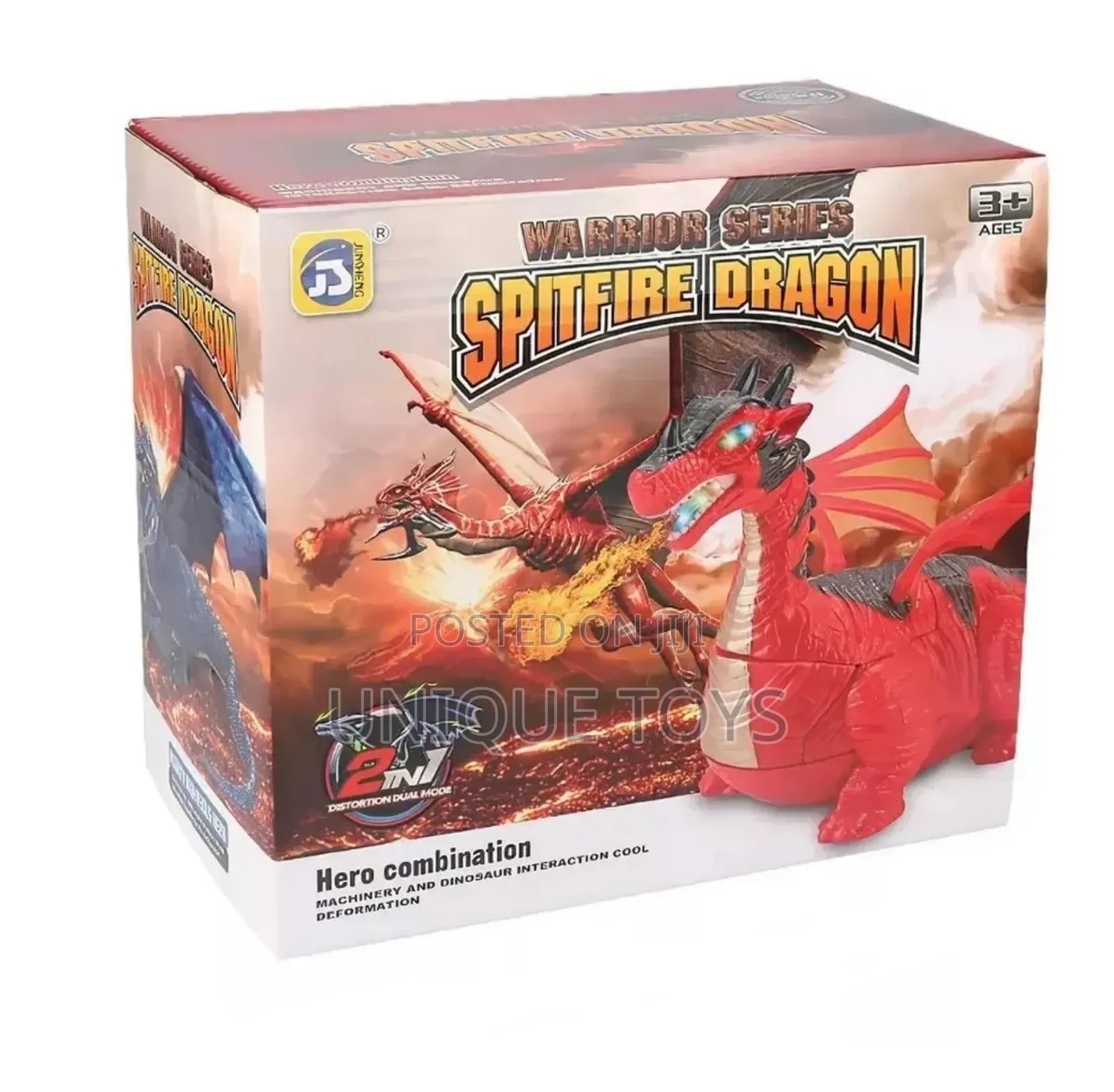 2-in-1 Spitfire Dragon Transforming Robot Toy