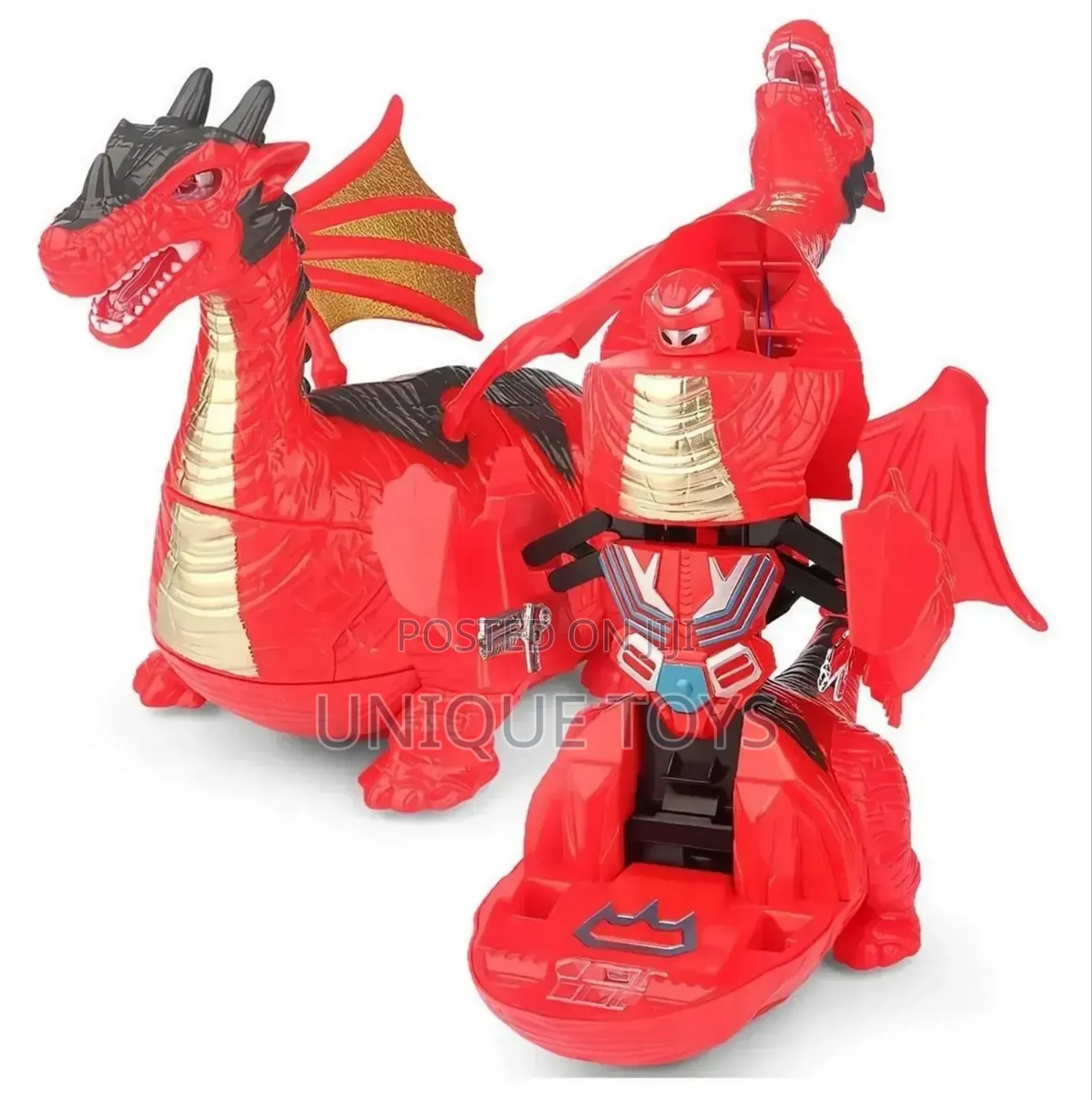 2-in-1 Spitfire Dragon Transforming Robot Toy