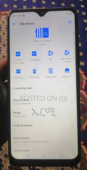 Tecno Spark 8P 128 GB White