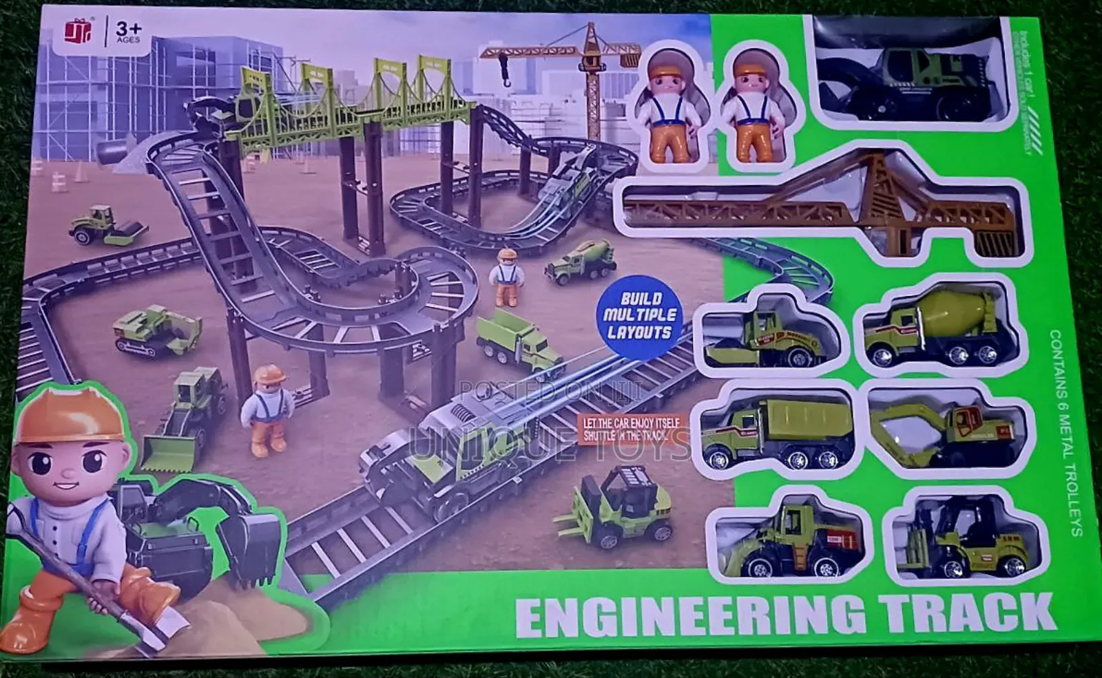 Kids Engineering / Fire Protection Track Playset - 66 PCS