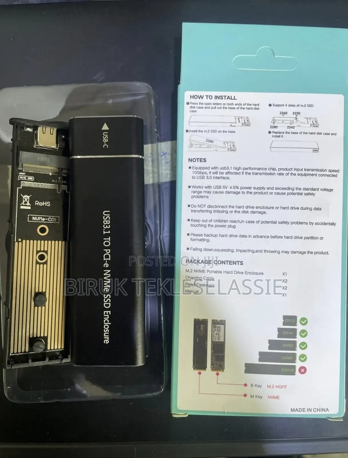 M.2 Case M.2 SSD to Usb3.1 Enclosure