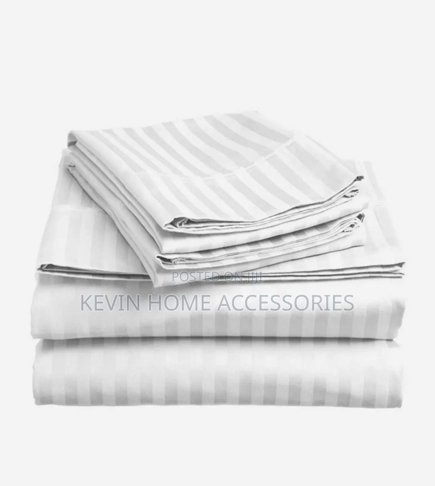 ኮምፈርት Quality White Striped Comforters