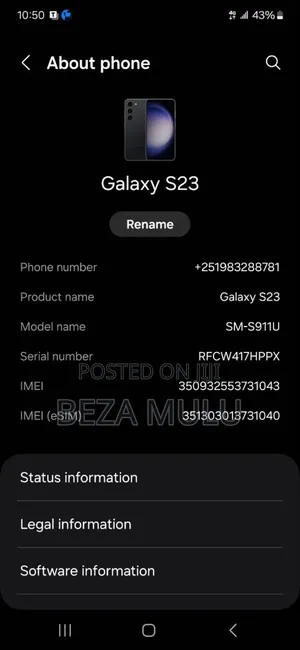 Samsung Galaxy S23 128 GB Black