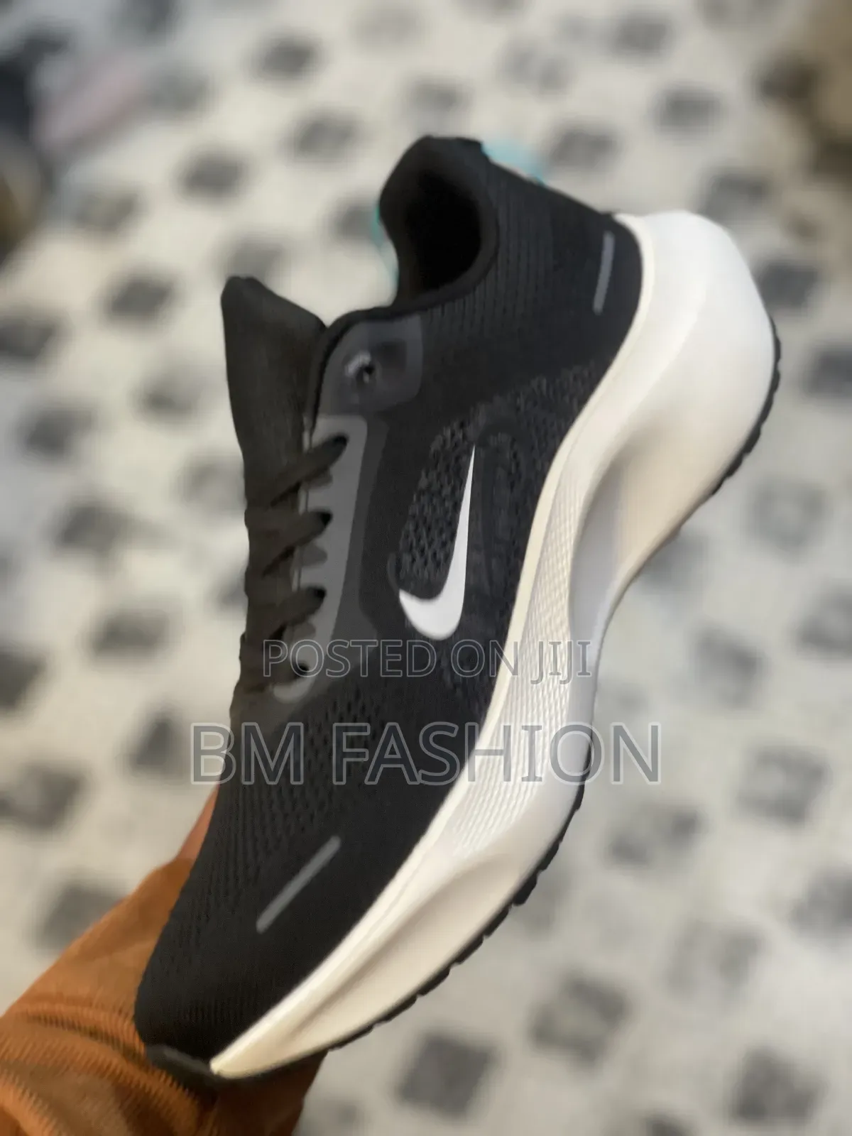 Nike Niikiexin Black White Mesh Running Shoes