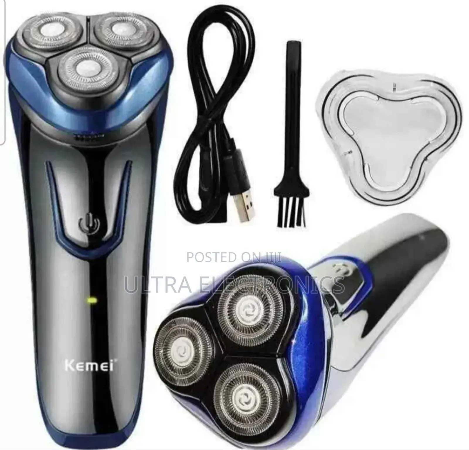 Kemei Km-2807 Rechargeable Rotary Electric Shaver for Men.