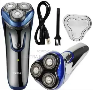 Kemei Km-2807 Rechargeable Rotary Electric Shaver for Men.