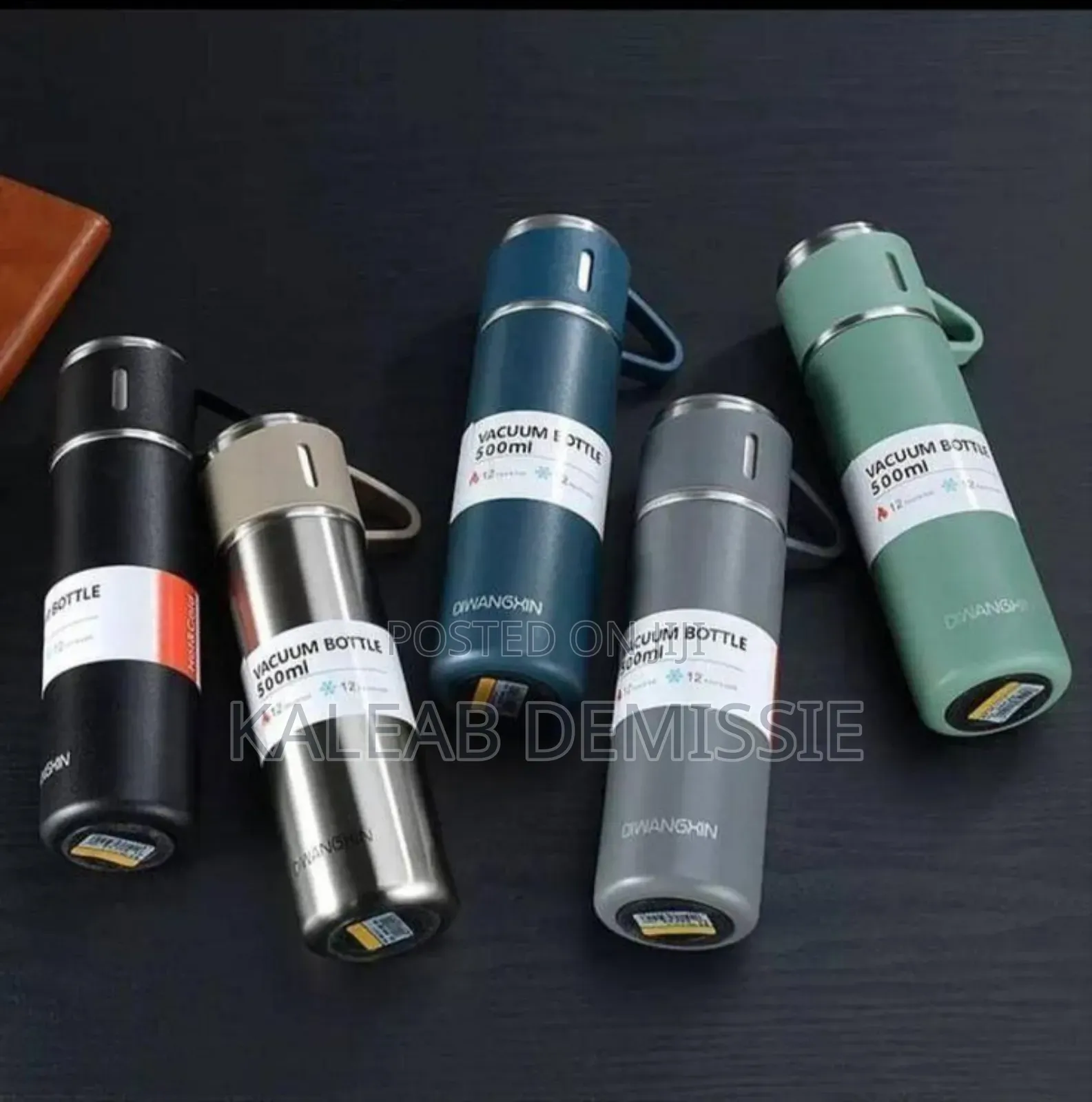 Vaccuum Flask Set የፔርሙዝ ማግ 3 መጠጫ ኩባያዎች ያሉ