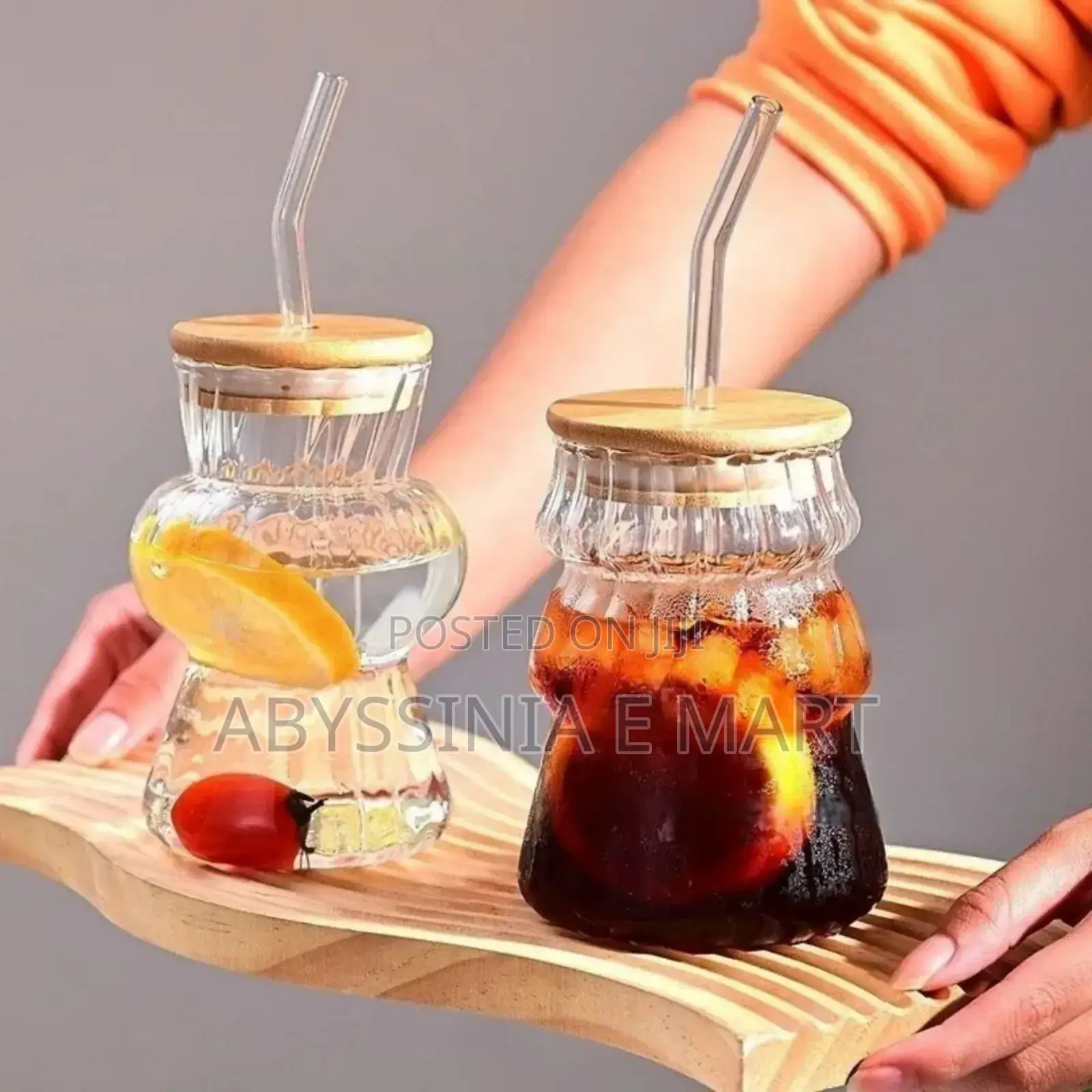Glass Bottle With Straw