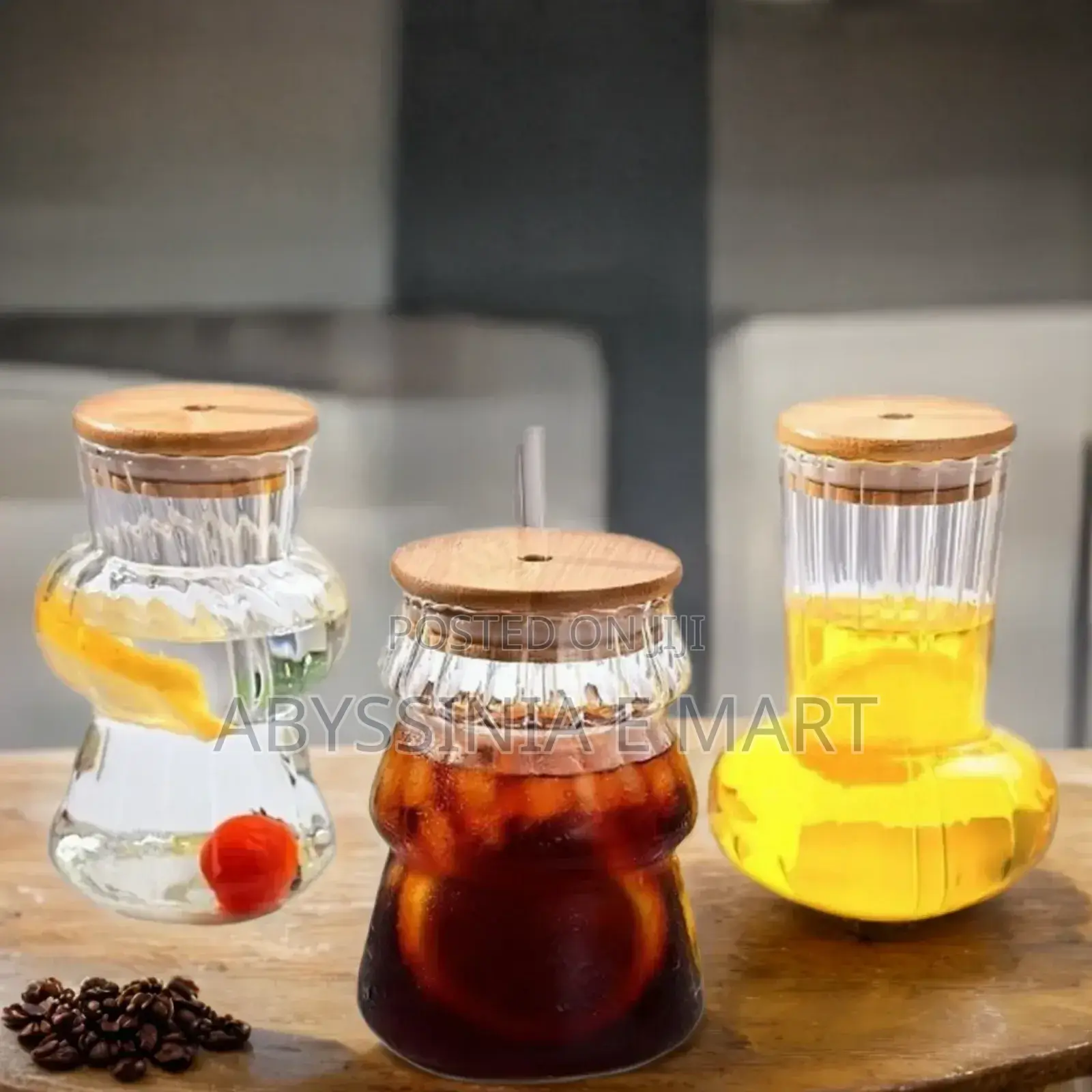 Glass Bottle With Straw