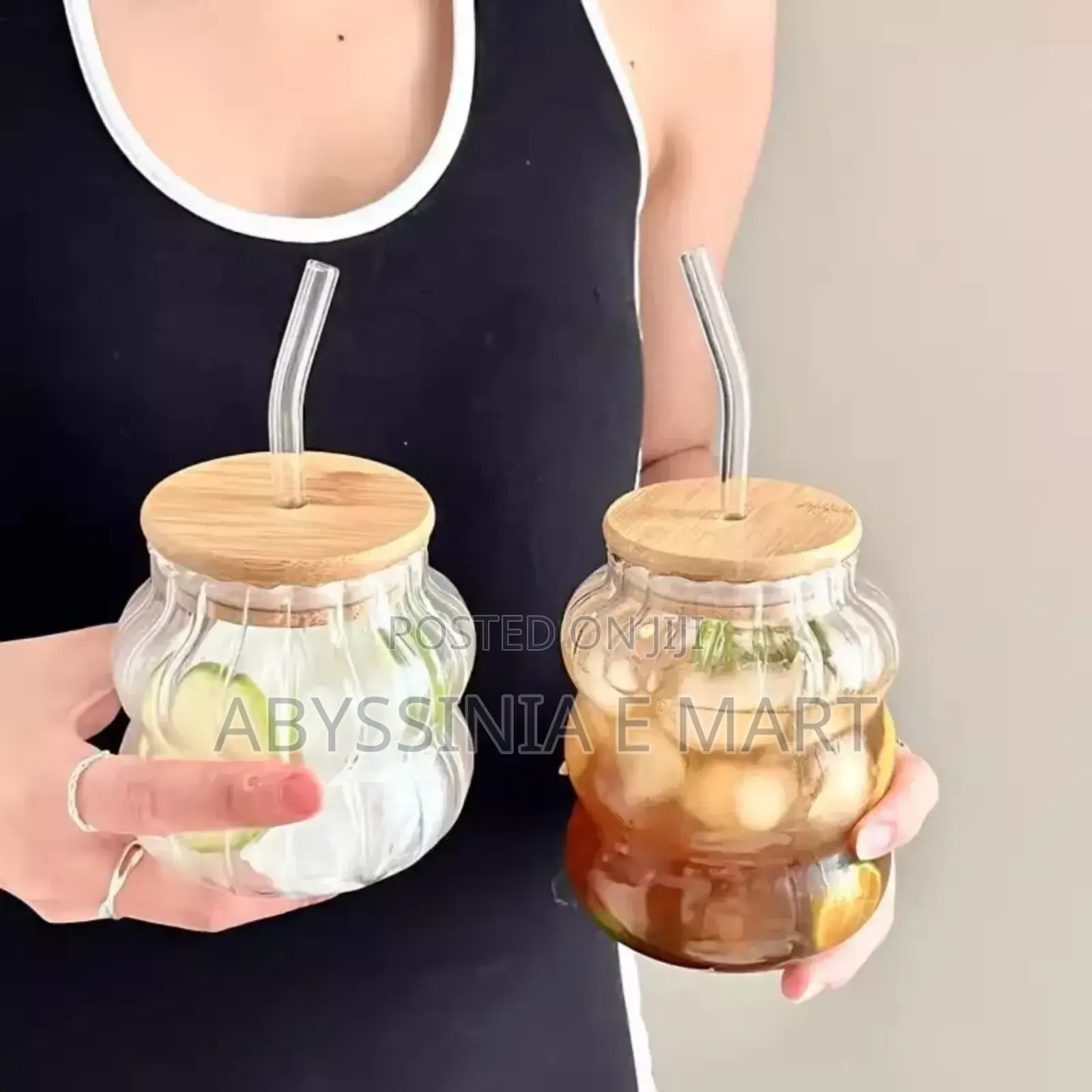 Glass Bottle With Straw