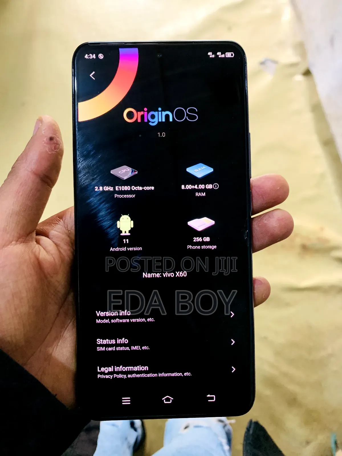 New Vivo X60 256 GB Blue