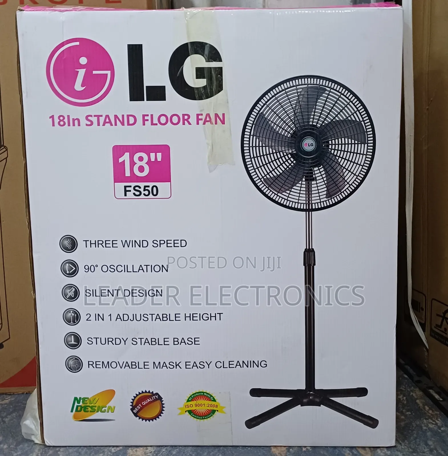 Lg 18′′ Stand Floor Fan – Powerful Cooling | Adjustable Height