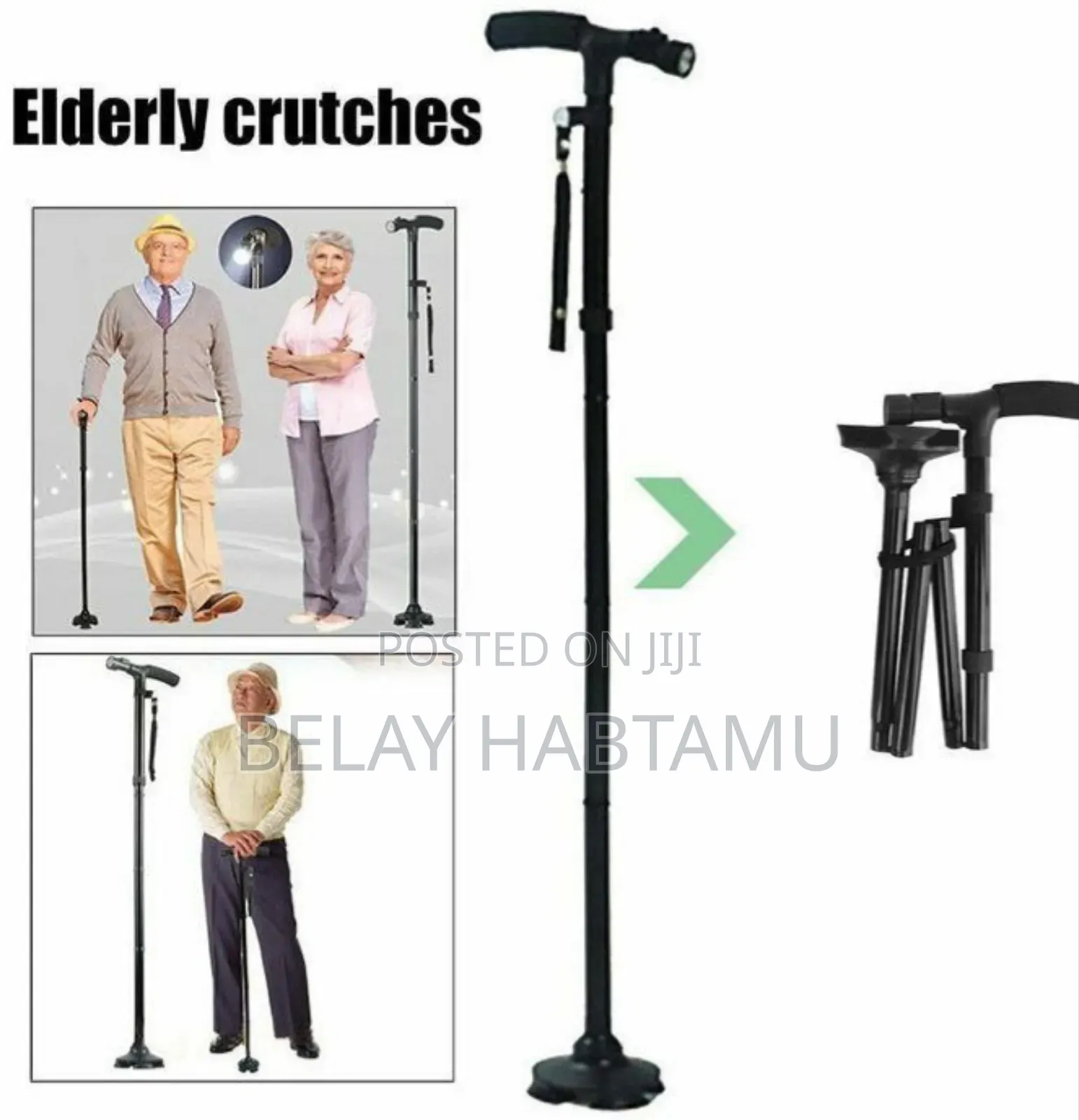 Telescopic Elderly Crutch