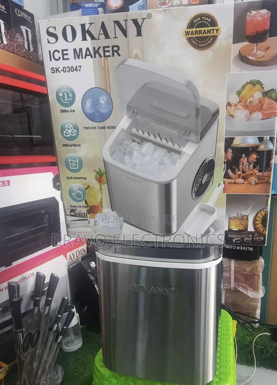 Sokany Ice Maker Portable Bullet Ice Making Machine በረዶ