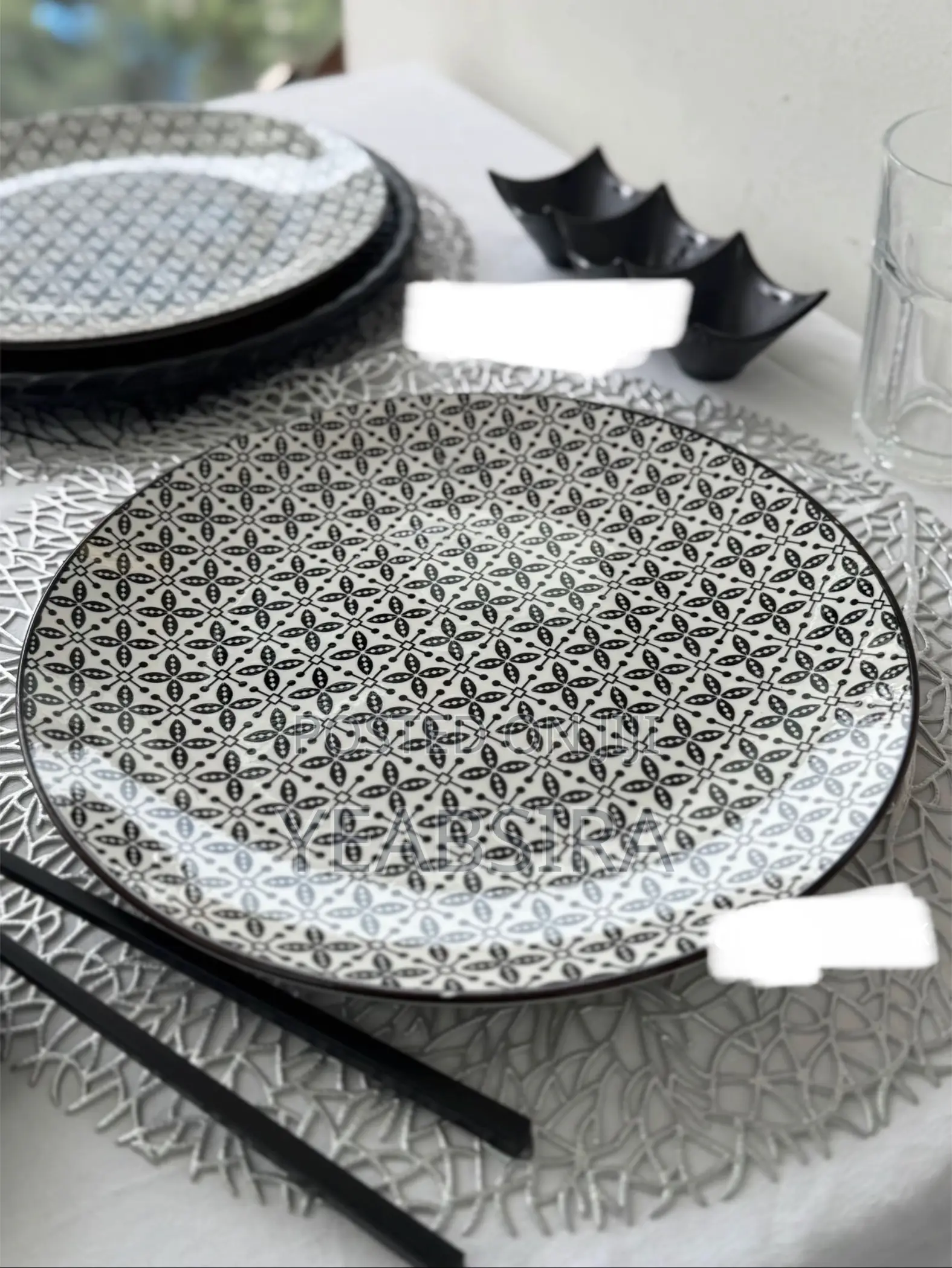 Black and White Plate