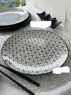 Black and White Plate