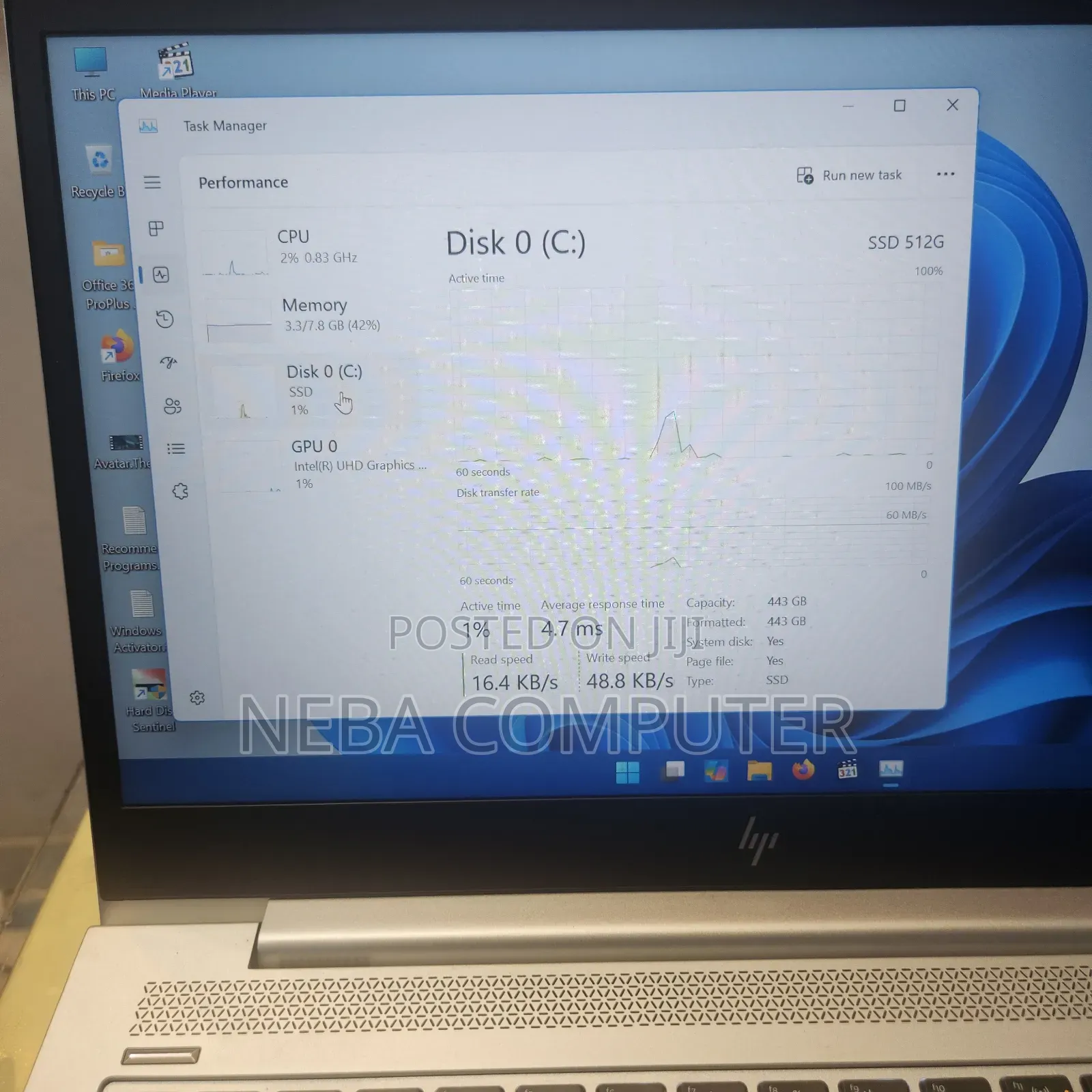 New Laptop HP EliteBook 830 8GB Intel Core i5 SSD 512GB
