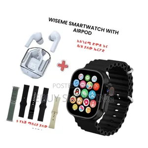 Wiseme Combo Set: 5 Strap Smartwatch With True Wireless Earphones