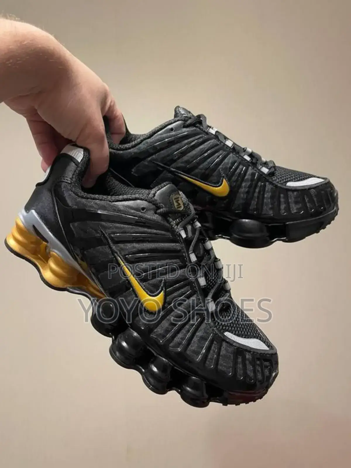 New Arrival Nike Shox Tl Neymar Jr "Black Gold "Fashion Sneaker