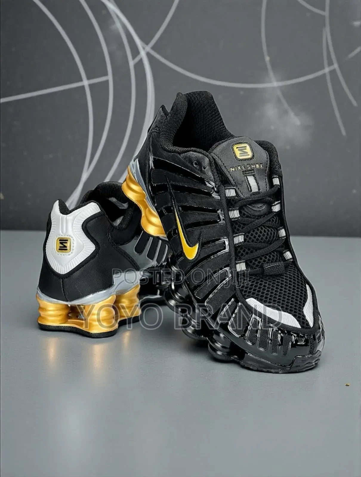 New Arrival Nike Shox Tl Neymar Jr "Black Gold "Fashion Sneaker