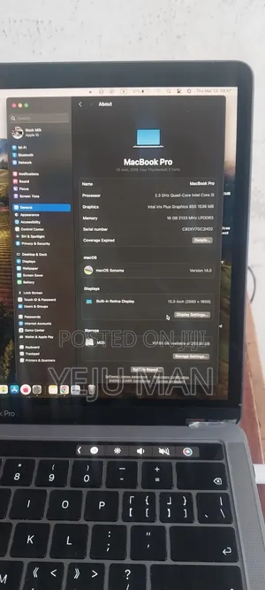 Laptop Apple MacBook Pro 2018 16GB Intel Core i5 SSD 256GB