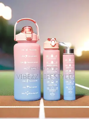 3-in-1 Motivational Water Bottle Set – 2l, 900ml 300ml Combo