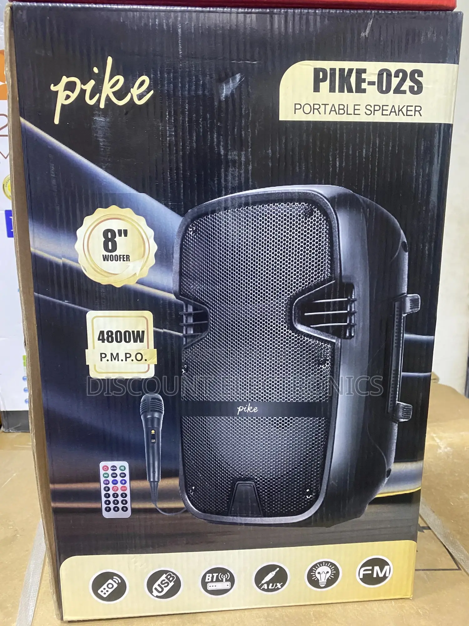 Pike Pk 05s 8inch Portable Bluetooth Speaker With Mic Remote 4800w