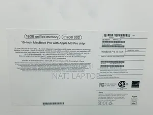 New Apple MacBook Pro 2023 M3 Pro 16-inch 36GB Apple M3 Pro SSD 512GB