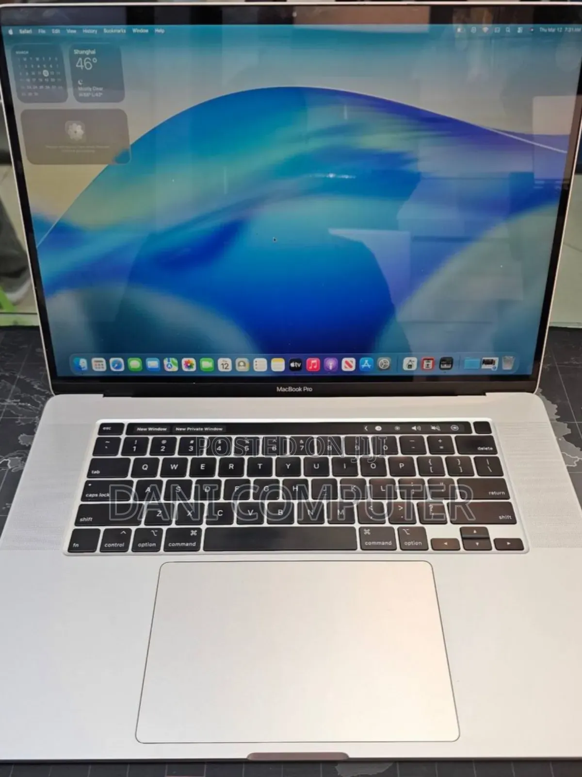 New Laptop Apple MacBook Pro 2019 16GB Intel Core i7 SSD 512GB