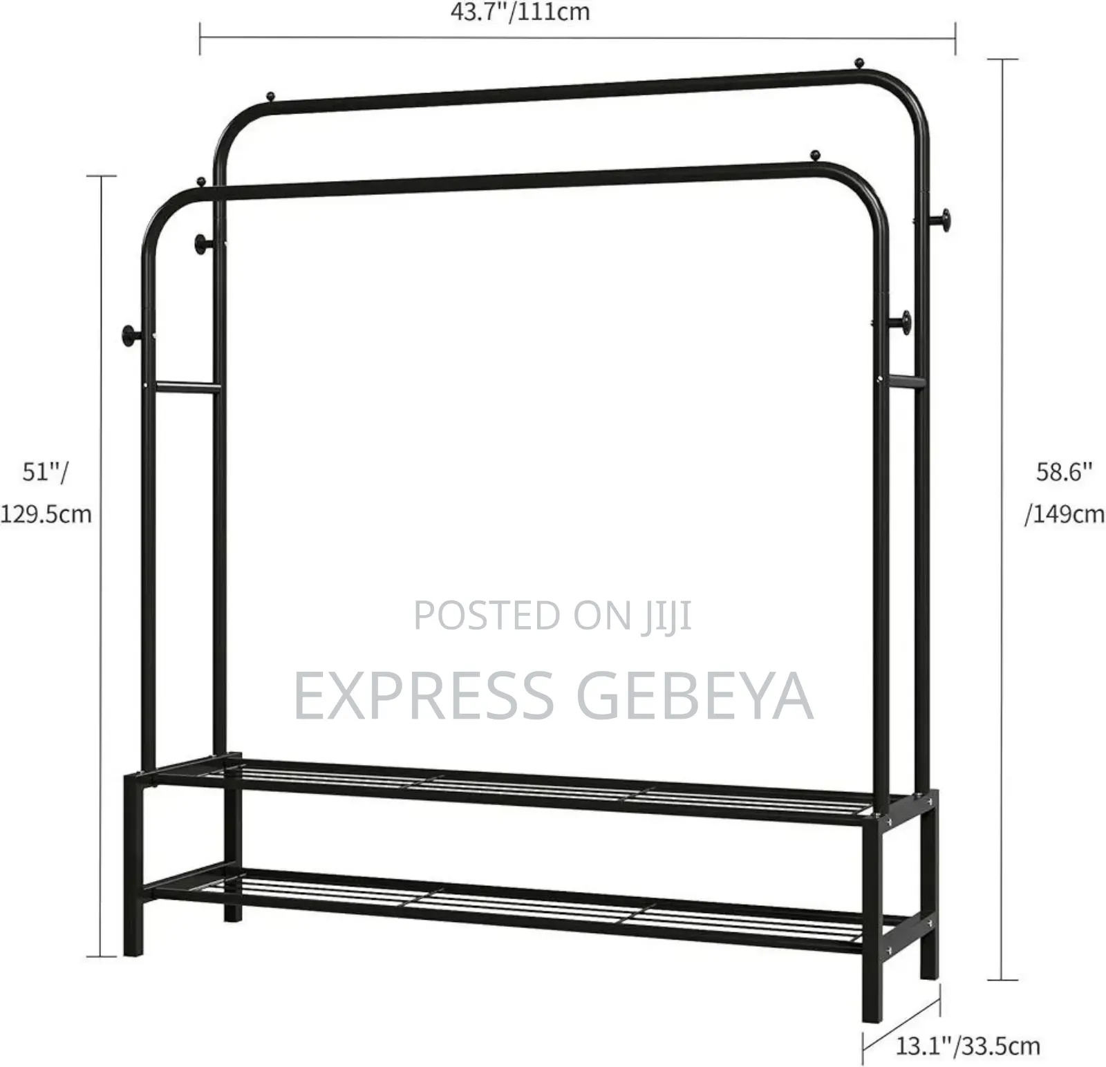 Cloth Dryer Stand With Double Shelf ለልብስ ማድረቂያነት የሚያገለግል መደርደሪያ #Rack