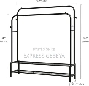 Cloth Dryer Stand With Double Shelf ለልብስ ማድረቂያነት የሚያገለግል መደርደሪያ #Rack