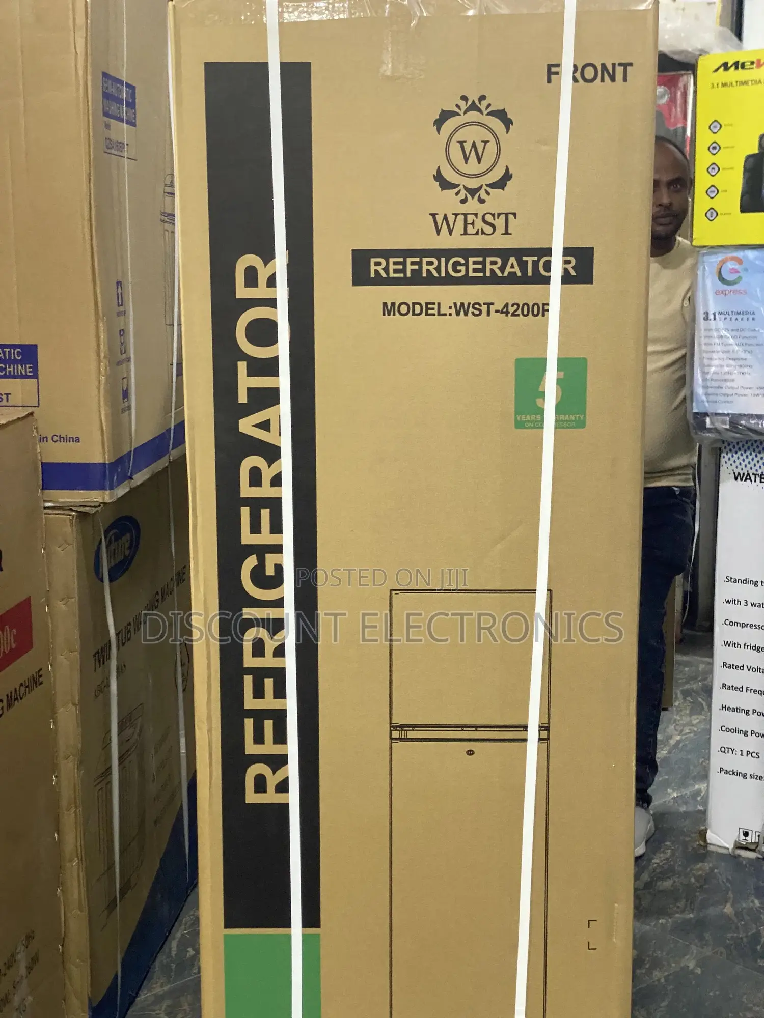 West Double Door Fridge WST-4200f – 5 Years Compressor Warranty