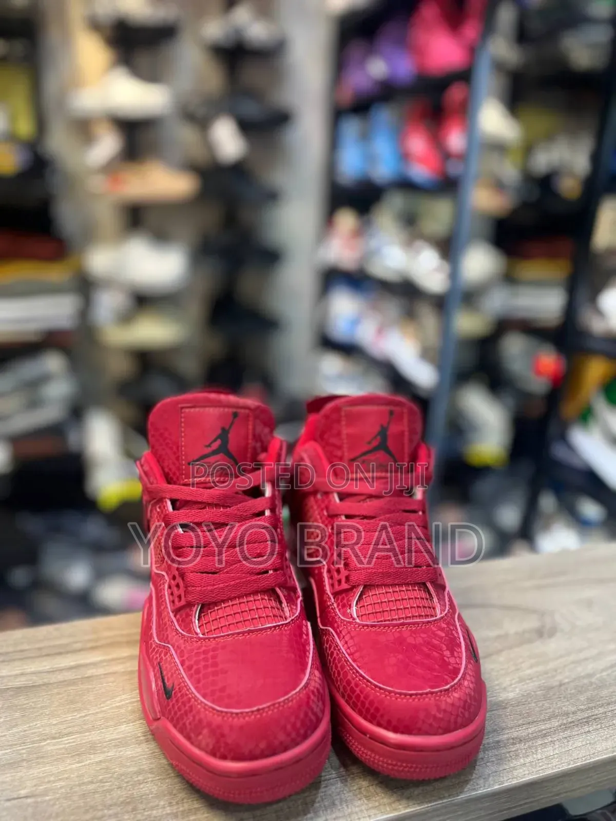 Nike Air Jordan 4"Red Mamba"Unisex Fashion Sneaker