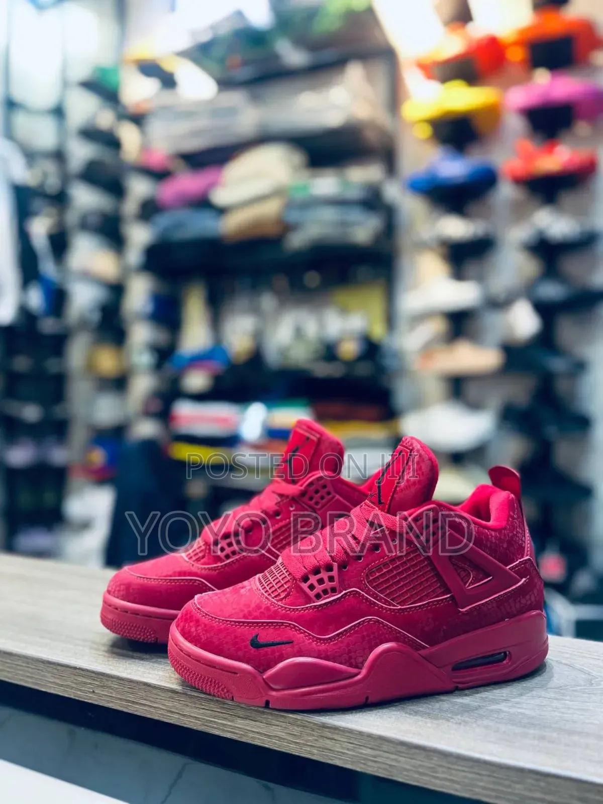 Nike Air Jordan 4"Red Mamba"Unisex Fashion Sneaker