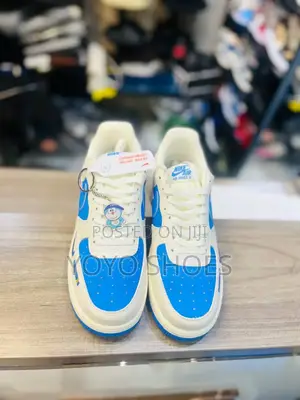 Nike Air Force 1coustom Collaboration Design Unisex Fashion Sneaker