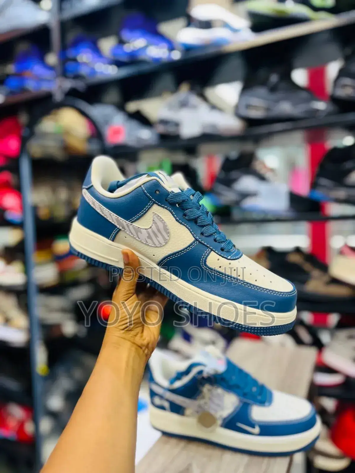 Nike Air Force 1blue/White Unisex Fashion.Sneaker