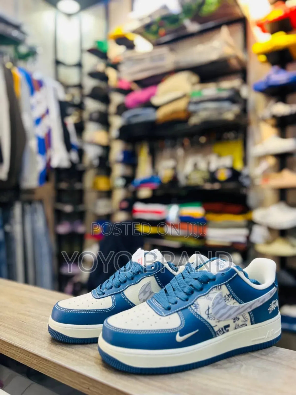 Nike Air Force 1blue/White Unisex Fashion.Sneaker