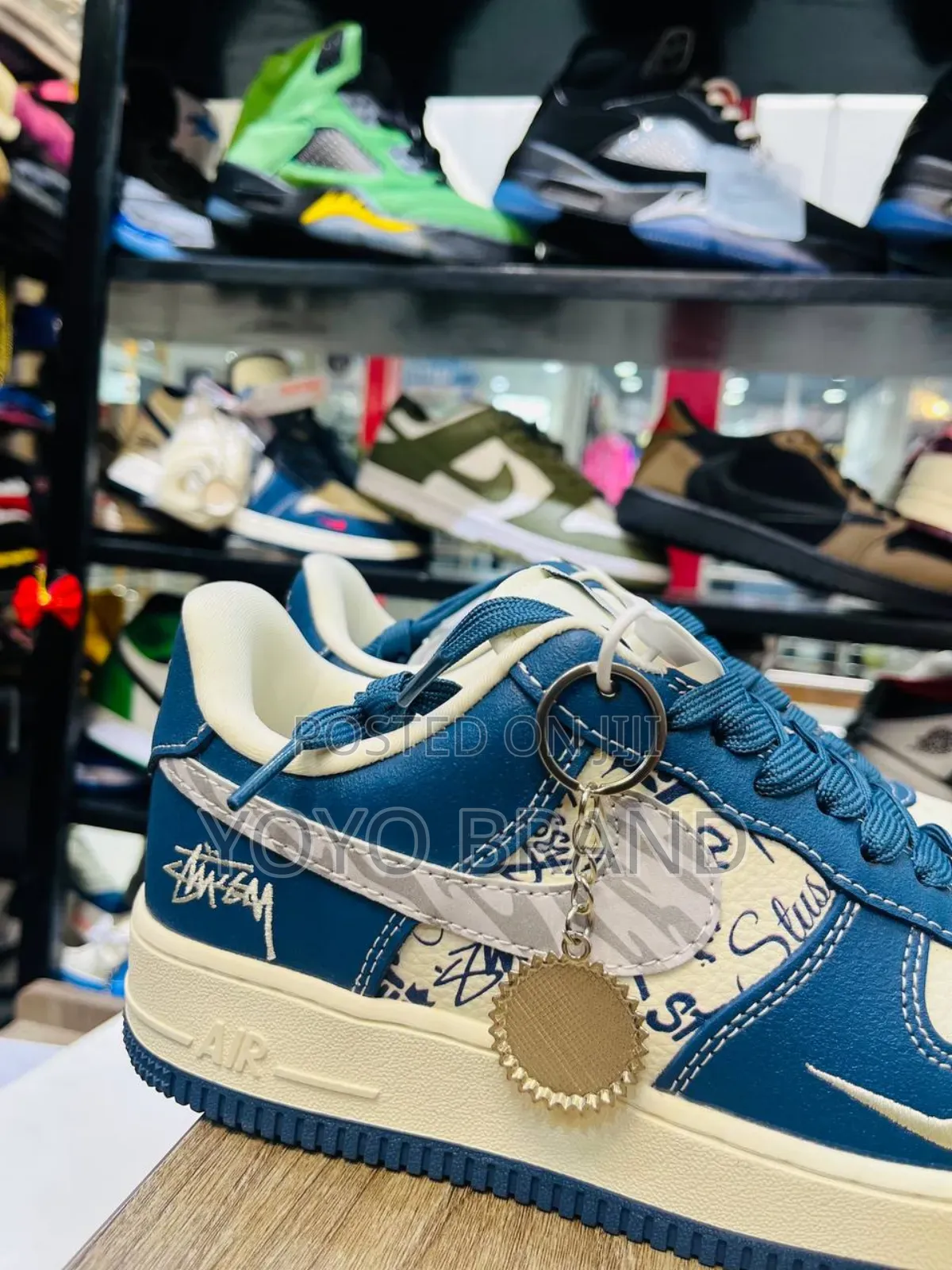 Nike Air Force 1blue/White Unisex Fashion.Sneaker