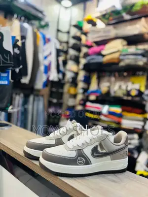 New Nike Air Force 1low the North Face Brown/White Fashion.Sneaker