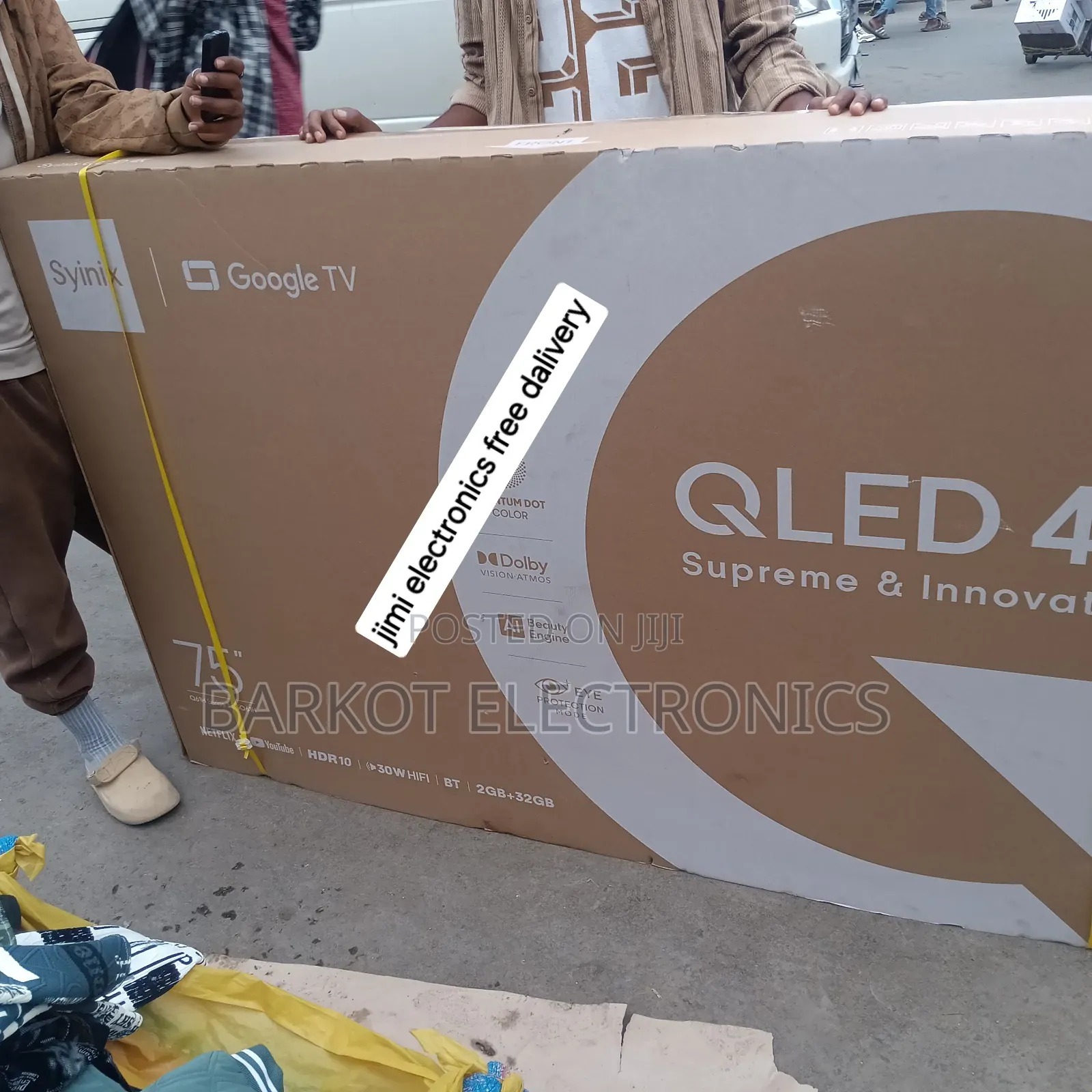 Syinix Smart Qled Tv 75 Inch Google Andraid Framless Tv 2025 Qualit