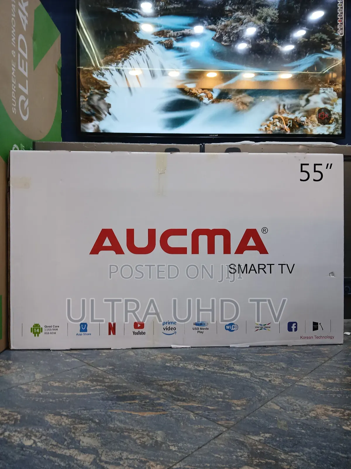 Aucma 55 Qled Smart Tv,Featuring "Korean Technology" Various Smart