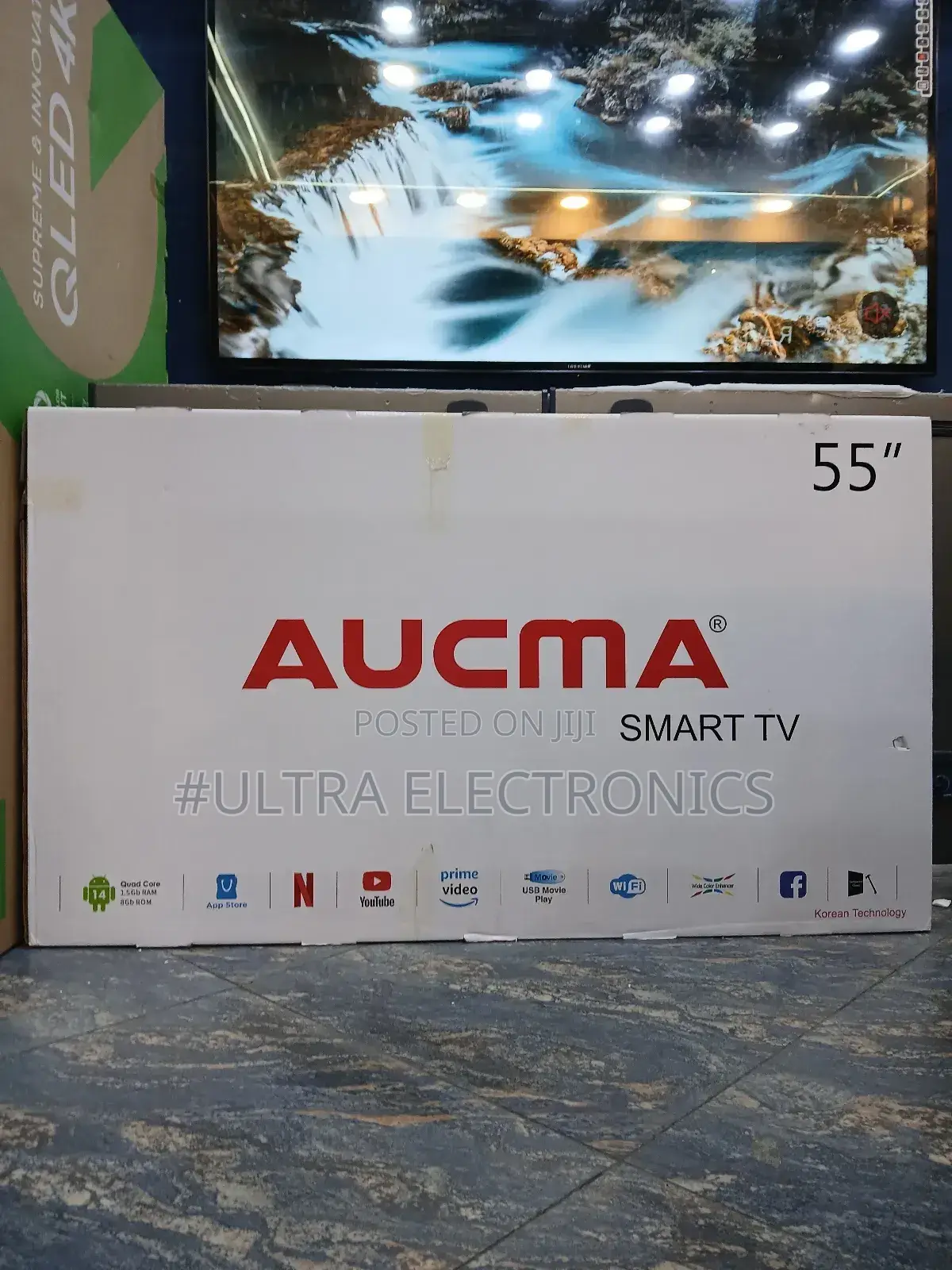 Aucma 55 Qled Smart Tv,Featuring "Korean Technology" Various Smart