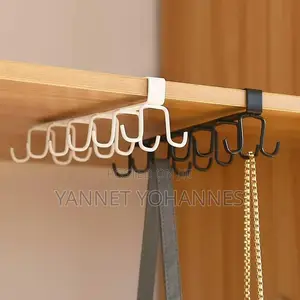 Multifunctional Hook Rack for Under Cabinet in Kitchen or Closet