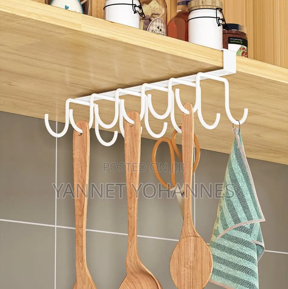 Multifunctional Hook Rack for Under Cabinet in Kitchen or Closet
