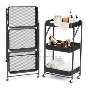 3 Layer Stainless Still Moveable Cart