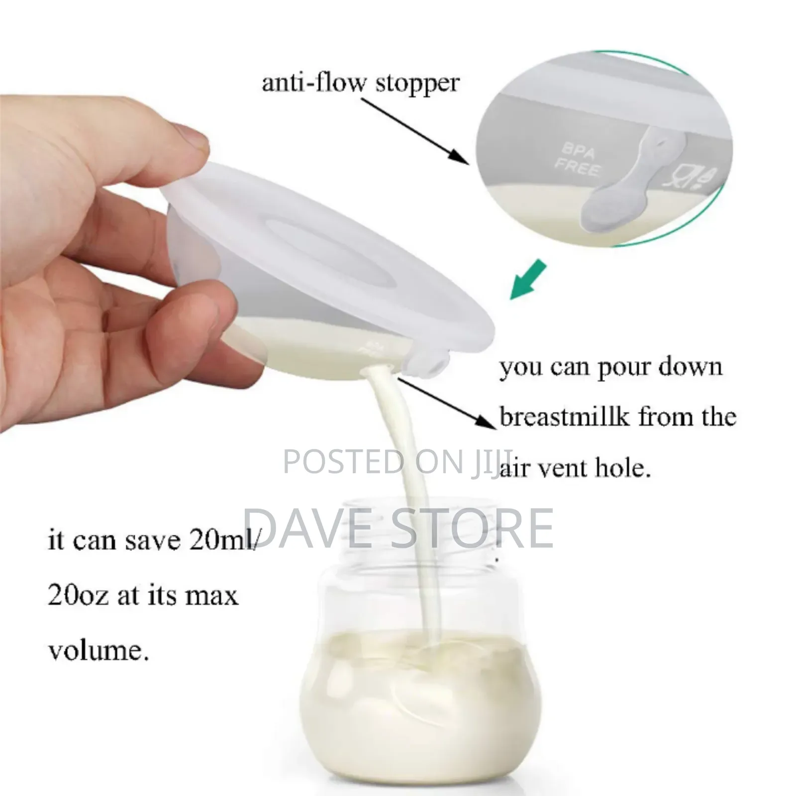2pcs Wearable Breast Milk Collector Shell